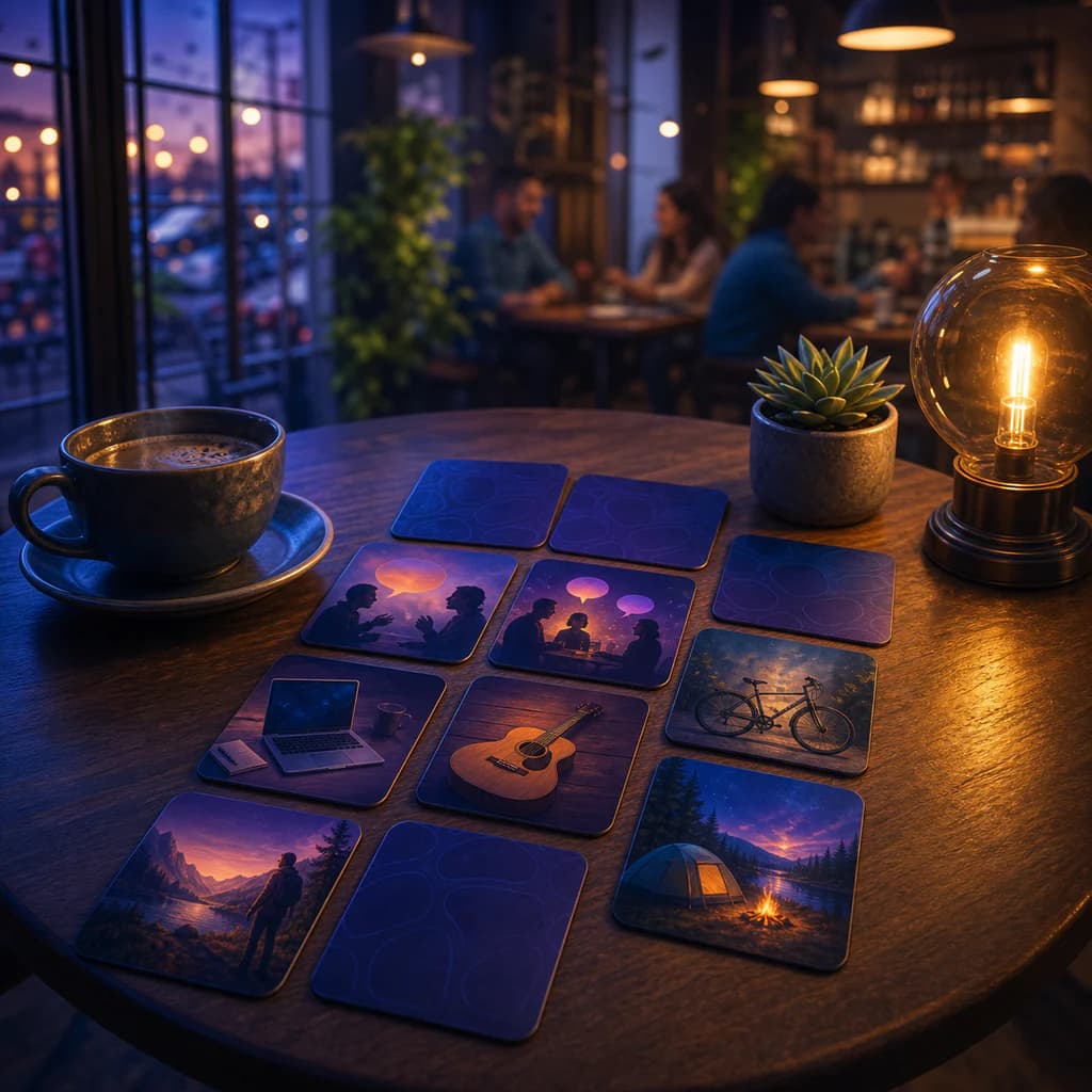 Conversation Starters Memory Game - Learn A2 English with memory
